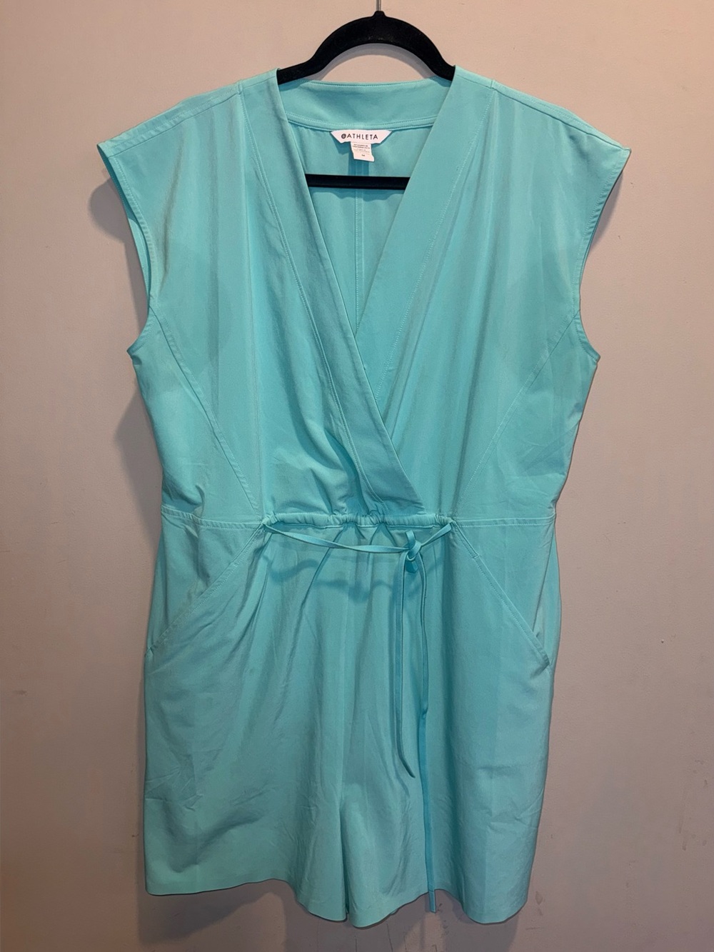 Athleta Aqua Tie-Waist Sleeveless short jumpsuit